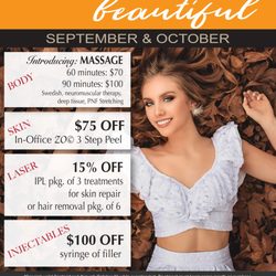 Peak Rejuvenation - Come in and check out our September and October specials! Book today!