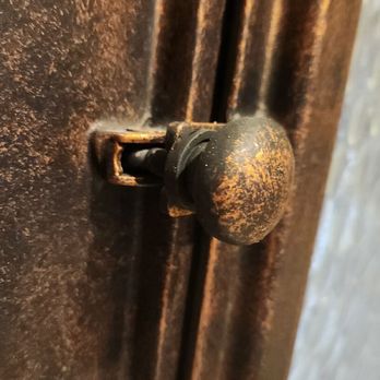 Custom Customs - Completely encased iron frame! Strong and heavy 2" thick door with swinging window! - Fences & Gates Near Me - Henderson, Nevada Custom Customs - Completely encased iron frame! Strong and heavy 2" thick door with swinging window! - Fences & Gates Near Me - Henderson, Nevada