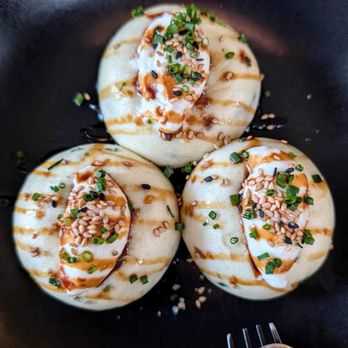 Animae - MANTOU chive steamed bun, soy glaze, sour cream butter - Asian Fusion Near Me - San Diego, California