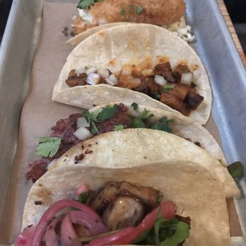 Bartaco - Orlando - 4 Tacos - Pork Pastor, Pork Belly, Chorizo, Baja Fish - Tacos Near Me - Orlando, Florida