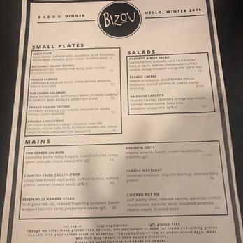 Bizou - Dinner Menu - Breakfast & Brunch Near Me - Charlottesville, Virginia Bizou - Dinner Menu - Breakfast & Brunch Near Me - Charlottesville, Virginia