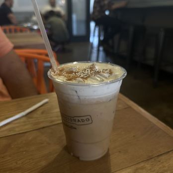 Cafe Aficionado - Beignet latte - Coffee & Tea Near Me - Los Angeles, California Cafe Aficionado - Beignet latte - Coffee & Tea Near Me - Los Angeles, California