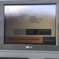 Wells Fargo Bank - ATM Notice: cash currently unavailable