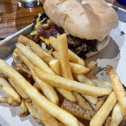 MO BETTA Smoked brisket, portobello mushrooms, grilled onions, bacon, cheddar, and chipotle mayo. MO BETTA Smoked brisket, portobello mushrooms, grilled onions, bacon, cheddar, and chipotle mayo.