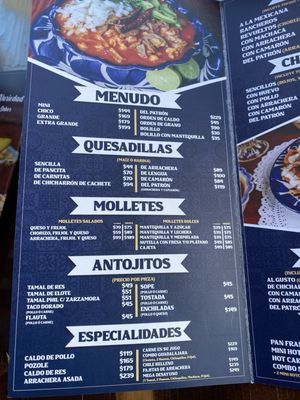 Menu photo 1 Menuderia Guadalajara Rosarito, BCN Menu photo 1 Menuderia Guadalajara Rosarito, BCN