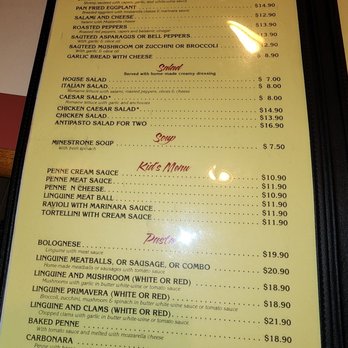 Ricado's Italian Restaurant - Menu - Italian Near Me - Aiea, Hawaii