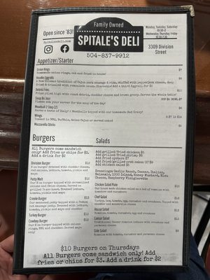 Menu photo 4 Spitale's Deli Metairie, LA