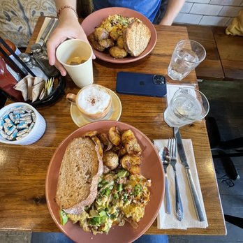 Berkeley Social Club - My eggs.. this scramble was good but sweet. - Breakfast & Brunch Near Me - Berkeley, California