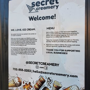 Secret Creamery - Ice Cream & Frozen Yogurt Near Me - Las Vegas, Nevada Secret Creamery - Ice Cream & Frozen Yogurt Near Me - Las Vegas, Nevada