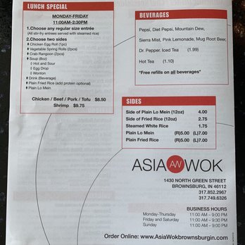 Asia Wok - Brownsburg - Menu - Chinese Near Me - Brownsburg, Indiana Asia Wok - Brownsburg - Menu - Chinese Near Me - Brownsburg, Indiana