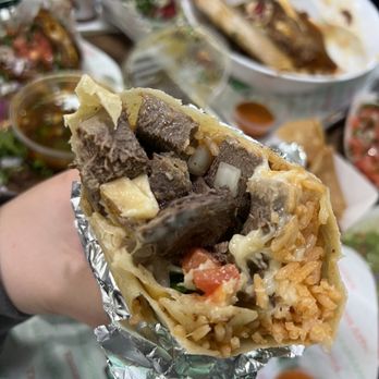 Taqueria Azteca - Lengua Burrito, huge chunks - Mexican Near Me - Dublin, California Taqueria Azteca - Lengua Burrito, huge chunks - Mexican Near Me - Dublin, California