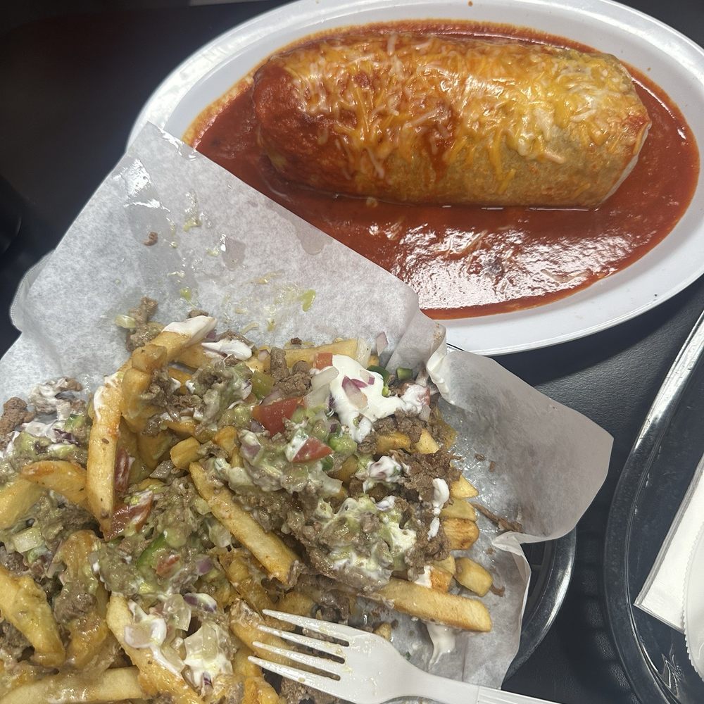 Asada Fries, Wet Burrito Asada Fries, Wet Burrito