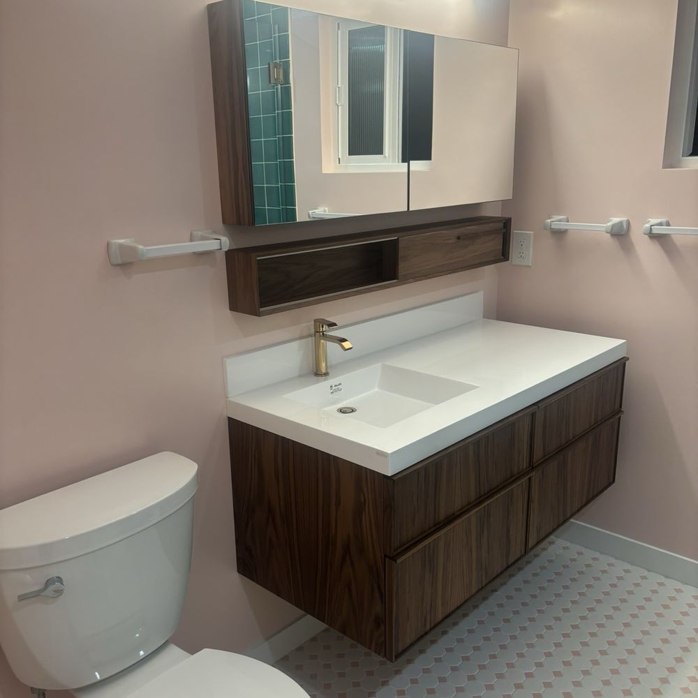 After: excellent vanity installation After: excellent vanity installation