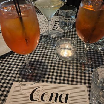 Osteria Athena - two cocktails on a table - Italian Near Me - Athens, Georgia Osteria Athena - two cocktails on a table - Italian Near Me - Athens, Georgia