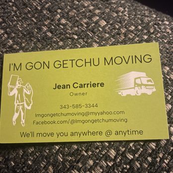 I M Gon Getchu Moving - Movers Near Me - Cornwall, Ontario I M Gon Getchu Moving - Movers Near Me - Cornwall, Ontario