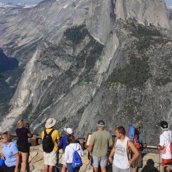 Glacier Point - The crowd & Half Dome - Local Flavor Near Me