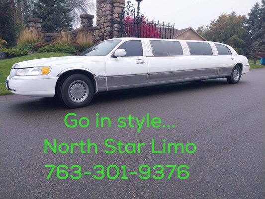 North Star Limo 8 - 9 passenger vehicle - Graduations, Prom, birthdays, night out on the town, sporting events, whatever your occasion we will be happy to accomadate you with our six passenger limousine. North Star Limo 8 - 9 passenger vehicle - Graduations, Prom, birthdays, night out on the town, sporting events, whatever your occasion we will be happy to accomadate you with our six passenger limousine.