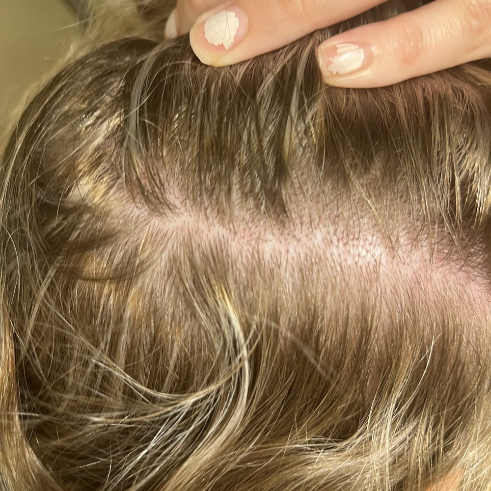 Salon Platinum - Uneven highlights with orange at the top - Hair Salons Near Me - Conway, Arkansas Salon Platinum - Uneven highlights with orange at the top - Hair Salons Near Me - Conway, Arkansas