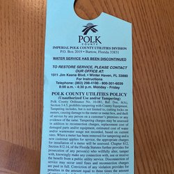 Villa4UFlorida - Water shut off notice for rental property