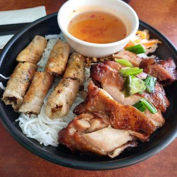 Pho Vung Tau - BBQ Chicken with Eggrolls. Great dish! - Vietnamese Near Me - San Francisco, California
