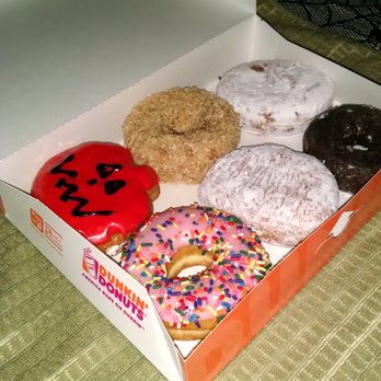 Dunkin' - Donut Variety, strawberry iced, chocolate creme filled, chocolate iced chocolate cake, lemon filled, coconut, Boston Cream - Donuts Near Me - Aurora, Ohio