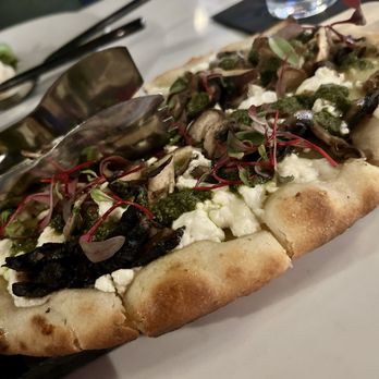 The Board Room - Goat cheese and mushroom flatbread. - Tapas/Small Plates Near Me - Libertyville, Illinois