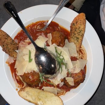 The Hideout - Bucatini and Meatballs ($22) - Cocktail Bars Near Me - Aptos, California The Hideout - Bucatini and Meatballs ($22) - Cocktail Bars Near Me - Aptos, California