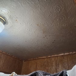 Spruce Cabins - Mold and water stains explaining the smell. Terrible!!!!