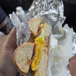 Morning classic on asiago bagel Morning classic on asiago bagel