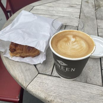 Dineen Coffee - Croissant and oat milk cappuccino - Coffee & Tea Near Me - Toronto, Ontario Dineen Coffee - Croissant and oat milk cappuccino - Coffee & Tea Near Me - Toronto, Ontario