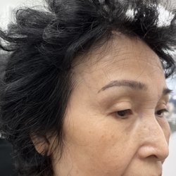 Nail Story - Diane's Masterpiece. She claims that this is what microblading should look like after it heals.