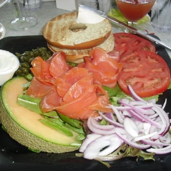 The Dune Deck Cafe - Salmon and bagel plate - Breakfast & Brunch Near Me - Lantana, Florida