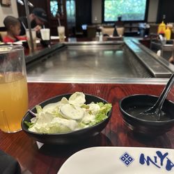 Miyabi Kyoto Japanese Steak House - Their salad with one cucumber. Limited options for dressing. I'm not a big fan of ranch dressing.