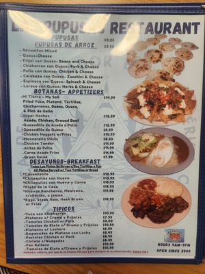 Menu photo 1 Las Pupusas Henderson, NV