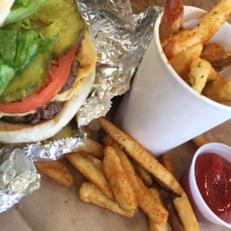Burger and fries