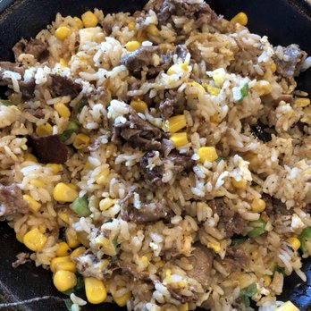 Pepper Lunch - classic bowl mixed up with beef and an extra egg! - Teppanyaki Near Me - Irvine, California