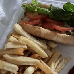 Chicken Sub & Uncooked fries Chicken Sub & Uncooked fries