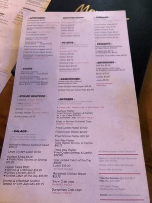 Menu photo 3 Morton's Madisonville, LA