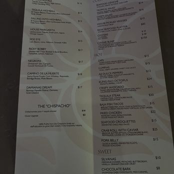 Chispa Food | Drink - Menu - Cocktail Bars Near Me - Napa, California
