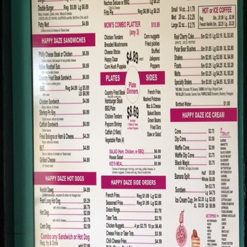 Happy Daze - Menu. - American Near Me - Nesbit, Mississippi