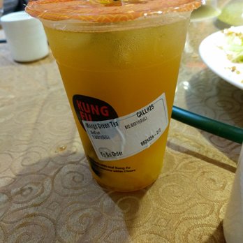 Kung Fu Tea - Mango Green Tea with Boba - Coffee & Tea Near Me - Brooklyn, New York