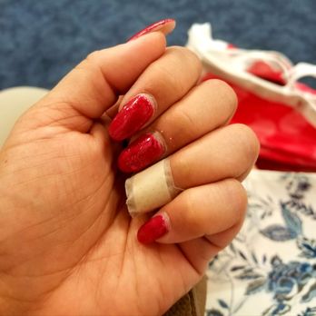 Prisca Nails - I tried to use band aid for additional reinforcement.. but it was just too bad. - Nail Salons Near Me - Queens, New York