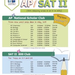 SAT Professionals - AP SAT II SCHEDULE