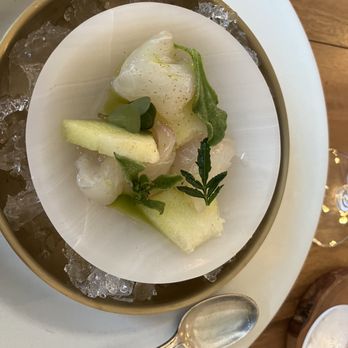 Sun Moon Studio - Halibut melon crudo - Seafood Near Me - Oakland, California