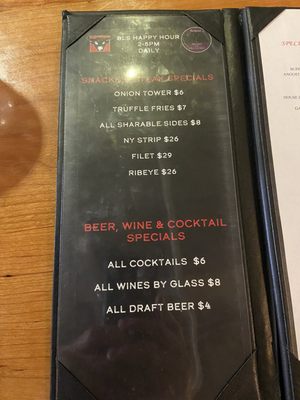 Menu photo 8 Biggest Little Steakhouse Reno, NV