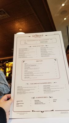 Menu photo 4 Le Sélect Bistro Toronto, ON Menu photo 4 Le Sélect Bistro Toronto, ON
