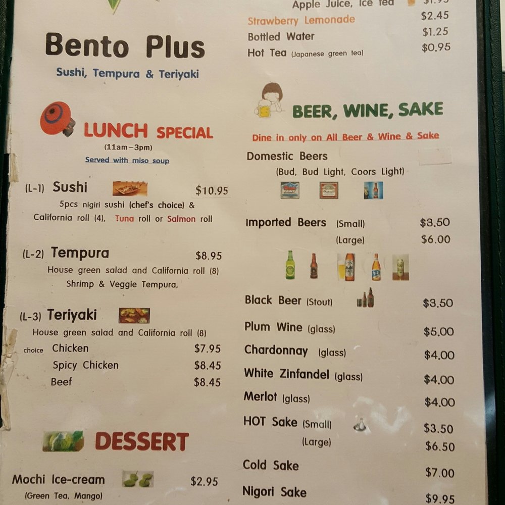 Bento Plus - Menu - Japanese Near Me - Gresham, Oregon Bento Plus - Menu - Japanese Near Me - Gresham, Oregon