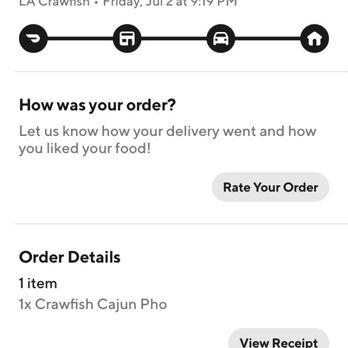 LA Crawfish - DoorDash receipt - Vietnamese Near Me - Houston, Texas LA Crawfish - DoorDash receipt - Vietnamese Near Me - Houston, Texas