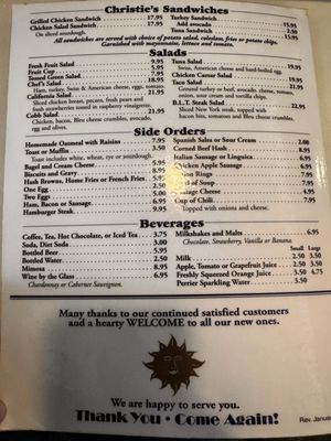 Menu photo 3 Christie's Burlingame, CA
