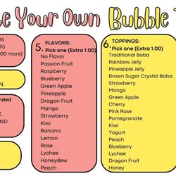 Milk teas and create your own bubble tea!